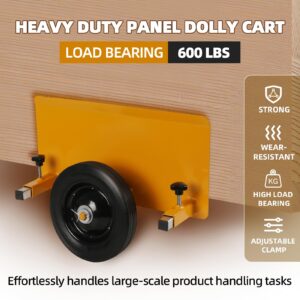 AR-PRO Heavy Duty Panel Dolly - 600LB Weight Capacity, Up to 9" Width Capacity with 8" Solid Rubber Wheels - Sturdy Adjustable Panel Cart for Panel Mover, Wood Mover, Drywall Mover and Door Dolly