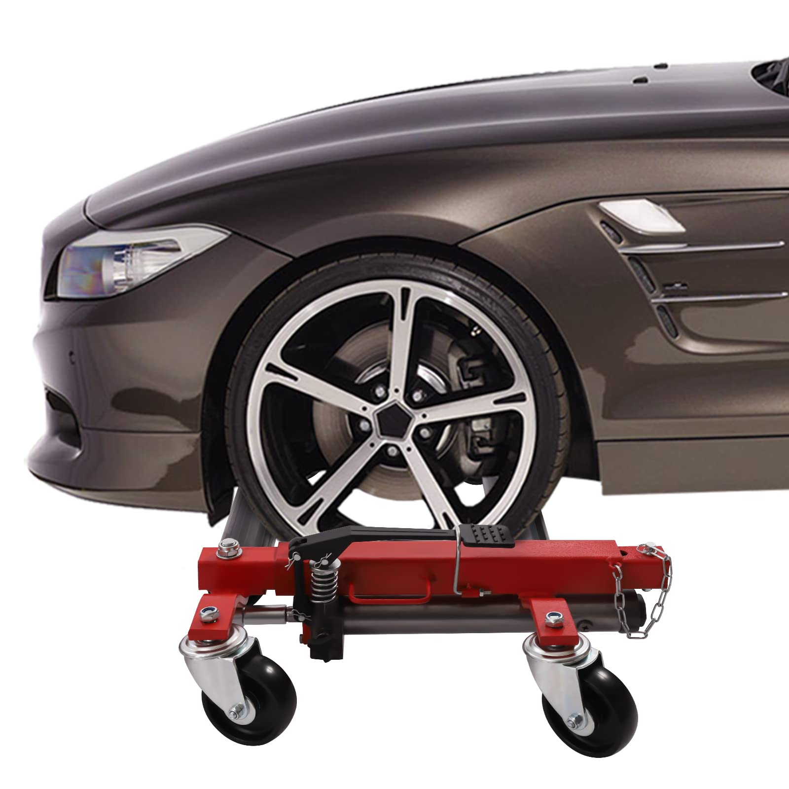 BEYANEE 1500LBS Heavy Duty Car Wheel Dolly, Set of 4 Car Dolly,with 360 Degree Wheels Capacity Auto Vehicle Moving Dolly for Vehicle Storage Furniture Mover Trailer, 25" x 22"(Red)