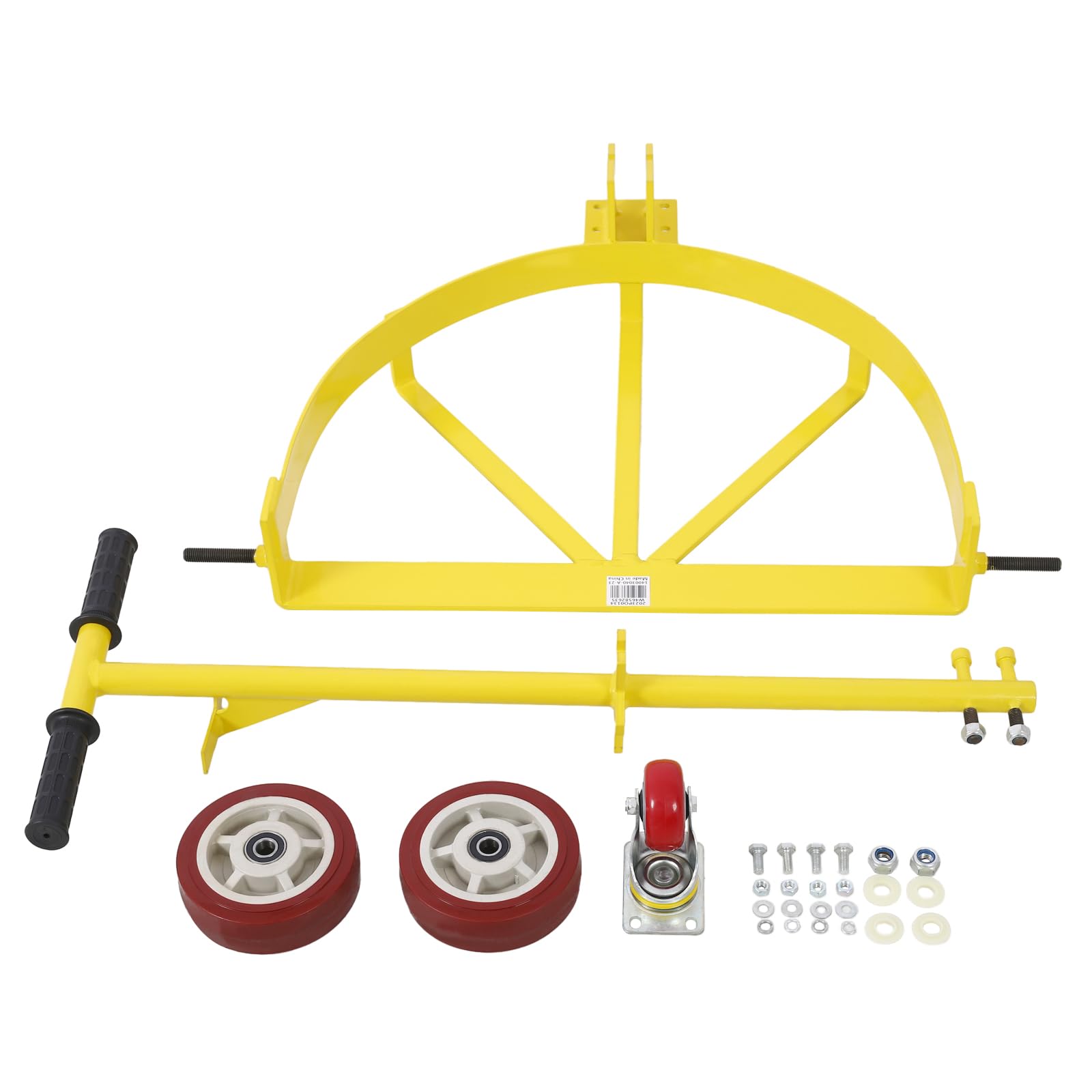 55 Gallon Drum Dolly 1pk - 1200 lb Capacity Oil Barrel Drum Roller Cart - Low Profile Steel Oil Drum Caddy