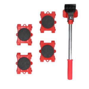 furniture moving lifter, 5pcs furniture moving lifter adjustable height multifunctional heavy duty handling tool base 150 kg