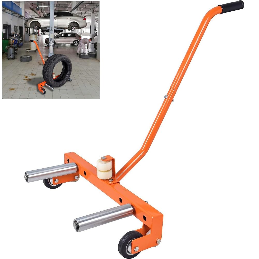 Senhill Heavy Duty Wheel Dolly Adjustable Tire Dolly Tire Lift Tool Easy Lift Tire Moving Cart for Workshop Garage