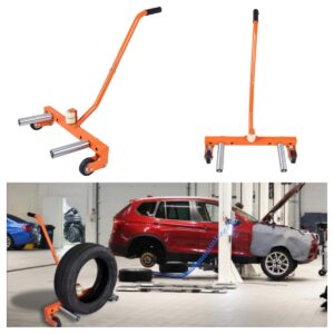 Senhill Heavy Duty Wheel Dolly Adjustable Tire Dolly Tire Lift Tool Easy Lift Tire Moving Cart for Workshop Garage