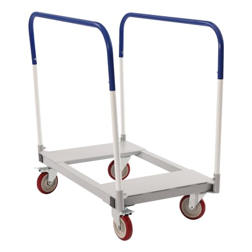 Steel Panel Truck Cart, 1500 LBS Heavy Duty Panel Dolly Cart with 5" Swivel Wheels and 34" x 20" Steel Board, Drywall Dolly Cart Platform Truck Cart for Factory Warehouses, Garage, Workshop