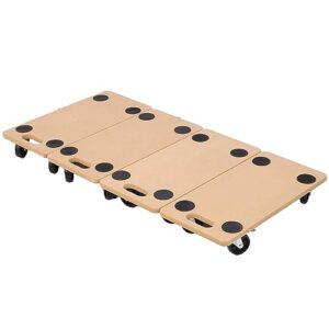 ataucjin furniture moving dolly, heavy duty wood rolling mover with wheels for piano couch fridge heavy items, securely holds 500 lbs (4pcs 22.8" x11.2" platform)