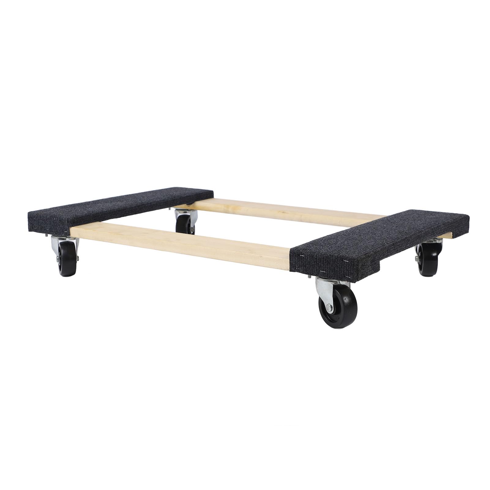 2 Set Furniture Dolly Versatile Rugged Rustproof Carpeted Top Hardwood Moving Dolly for Transporting Appliances Goods