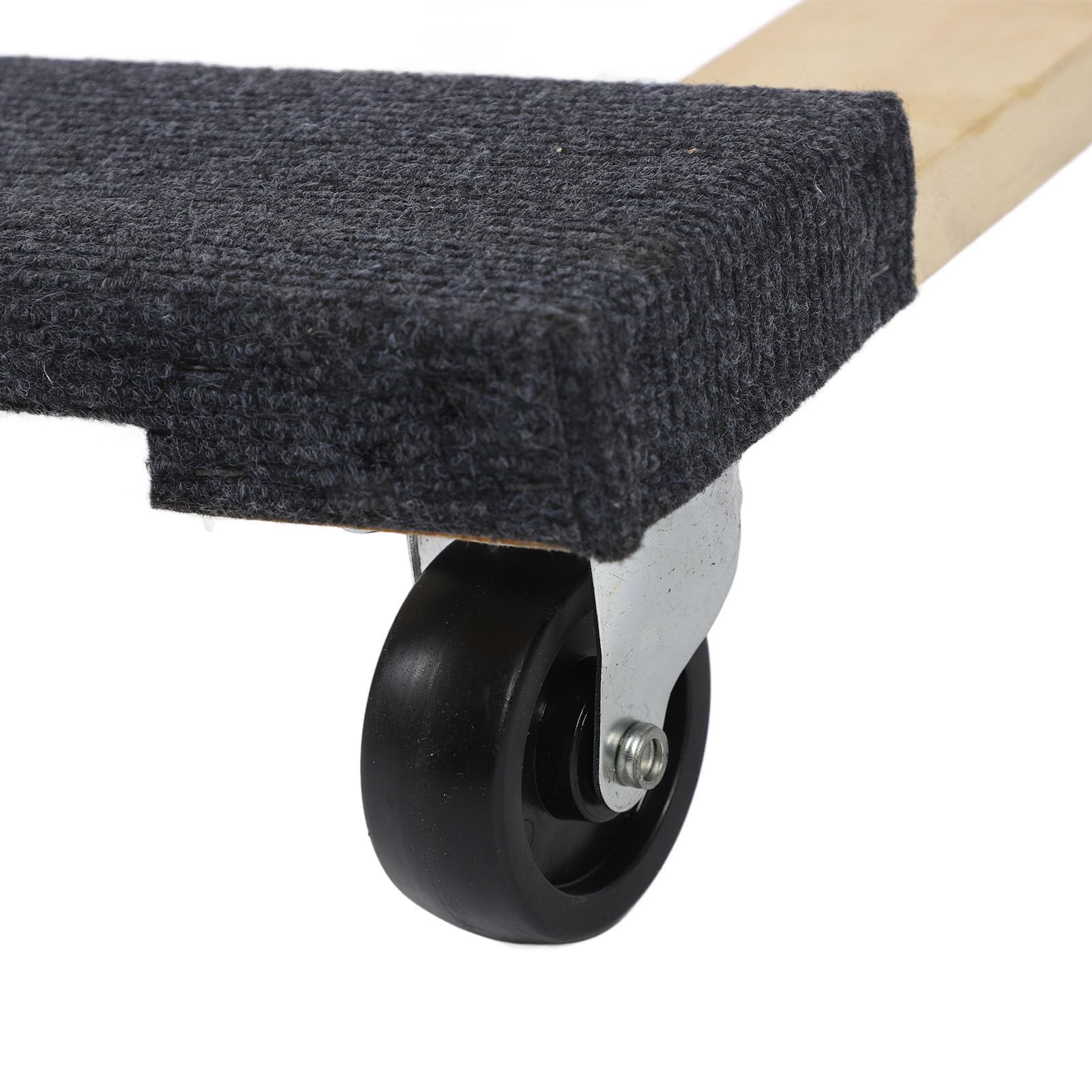 2 Set Furniture Dolly Versatile Rugged Rustproof Carpeted Top Hardwood Moving Dolly for Transporting Appliances Goods