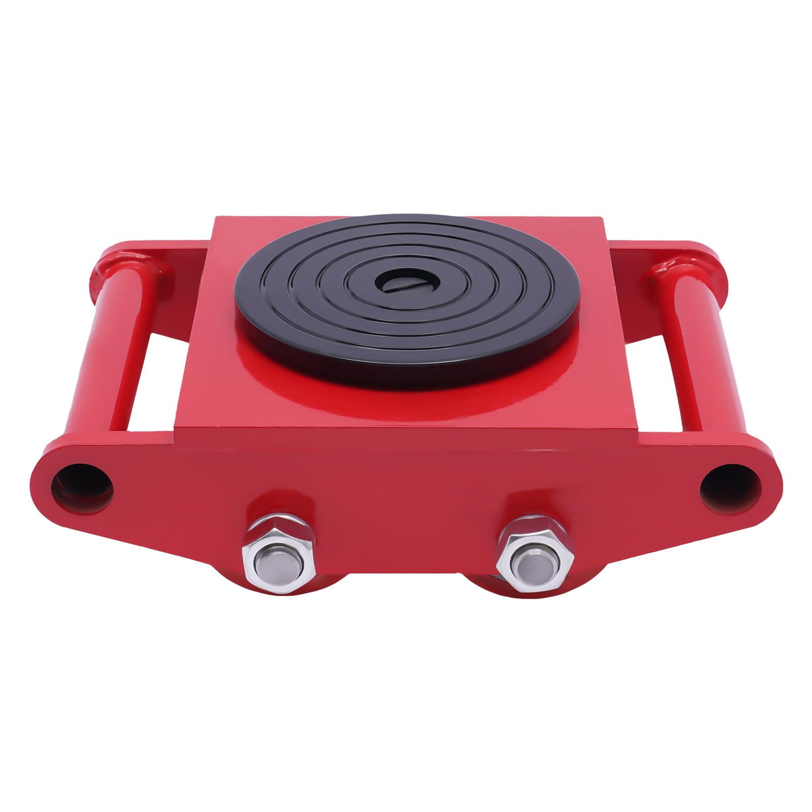 Bitodd 6T Machinery Roller Mover Machine, Compact and Lightweight Disc 360 Degrees Mechanical Trucks, Dolly Skate Cargo Trolley Heavyduty for Large Heavy Objects and Daily Furniture (Red)