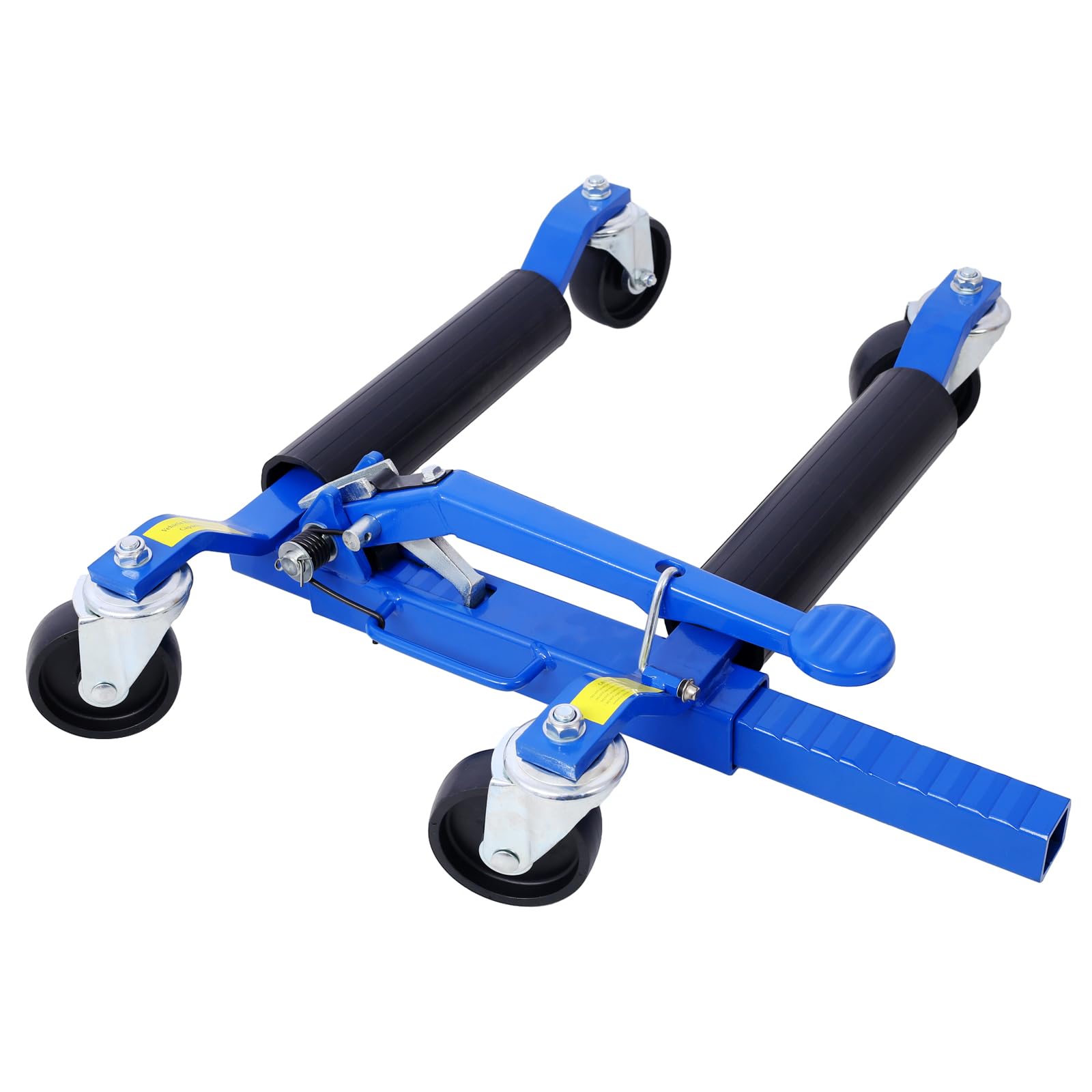 Car Wheel Dolly Jack Set of 4, Mechanical Car Skates 1500-Lbs,12'' Wheel Vehicle Positioning Jack,Heavy Duty Rollers with Foot Pedal for Tire Auto Repair Moving As Shown' Blue