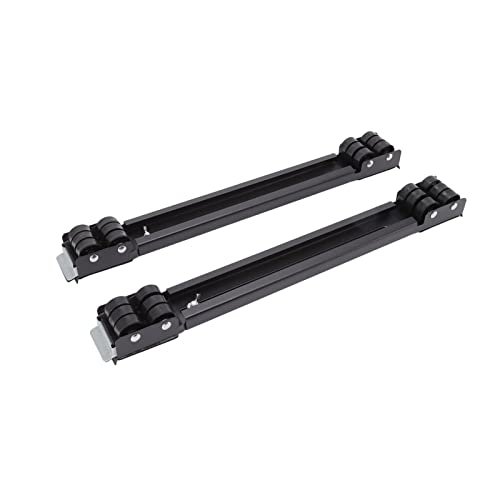 Furniture Washing Machine Dolly,2 Sets Mobile Roller Bracket Furniture Raised Base Moving Wheels for Refrigerator Washing Machine (Black)