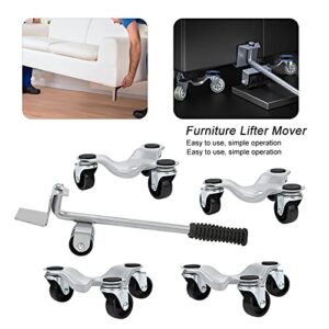 Spostarei Pesanti Furniture Transport Set Silverer Moving Plate for Heavy Objects Bearing 400Kg Plastic,N Mover Muebles Pesados Furniture Transport Set Silver