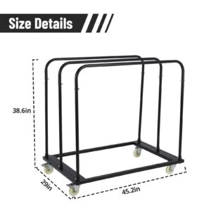 Steel Panel Truck, 1500 LBS Panel Dolly Cart with 5" Swivel Casters and 36.02" x 24.02" Deck, Heavy-Duty Drywall Sheet Cart, Handling Wall Panel, Sheetrock, Lumber for Garage, Home, Warehouse