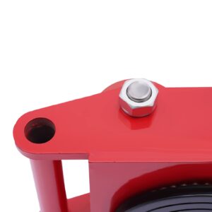 Industrial Machinery Mover,6T/13200lbs Heavy Duty Machine Dolly Skate for Industrial Moving Equipment,Machinery Roller Mover Cargo Trolley with 360°Rotation Cap and 4 PU Anti-Slip Rollers (Red)