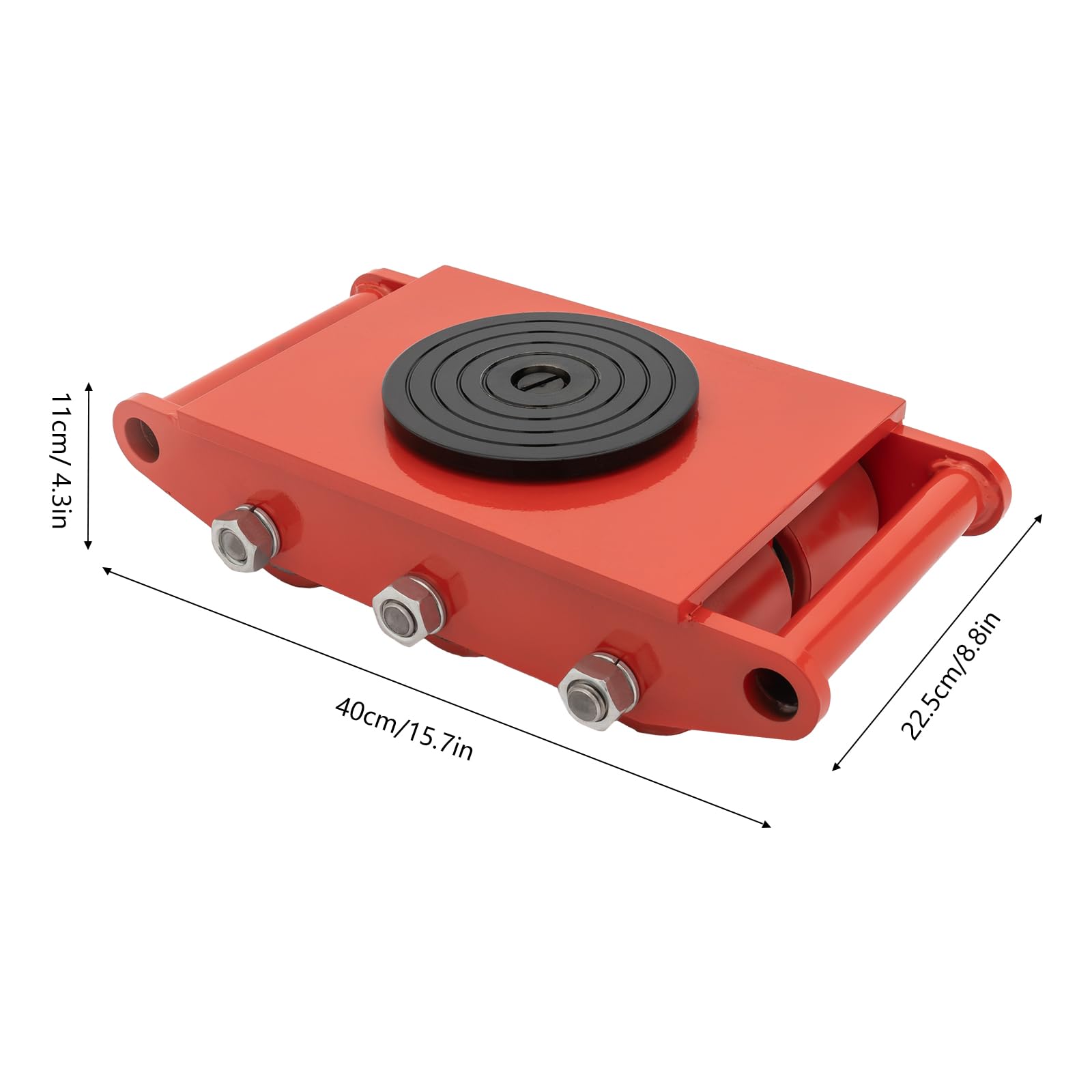 HETEPPTR Machinery Mover 8T Heavy Duty Dolly Skate Roller 17600lbs Machinery Skate Dolly with 360°Rotation Cap and 6 Rollers for Transportation (Red)