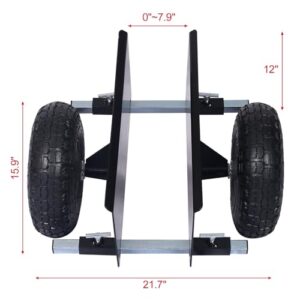 Qzntinrt Heavy Duty Panel Dolly with 600lb City and 10in. Pneumatic Wheels