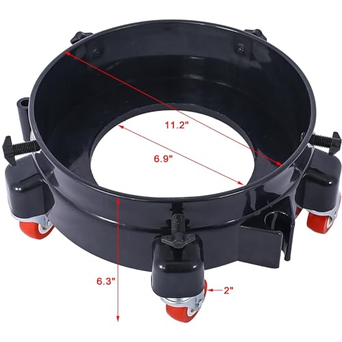 Qzntinrt Portable 11.2 Bucket Dolly with Removable g and 5 Swivel Casters Compatible with 360° Movement