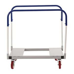 1500lb panel cart dolly, steel panel dolly cart low noise with 4 swivel wheels for factory warehouses garage workshop