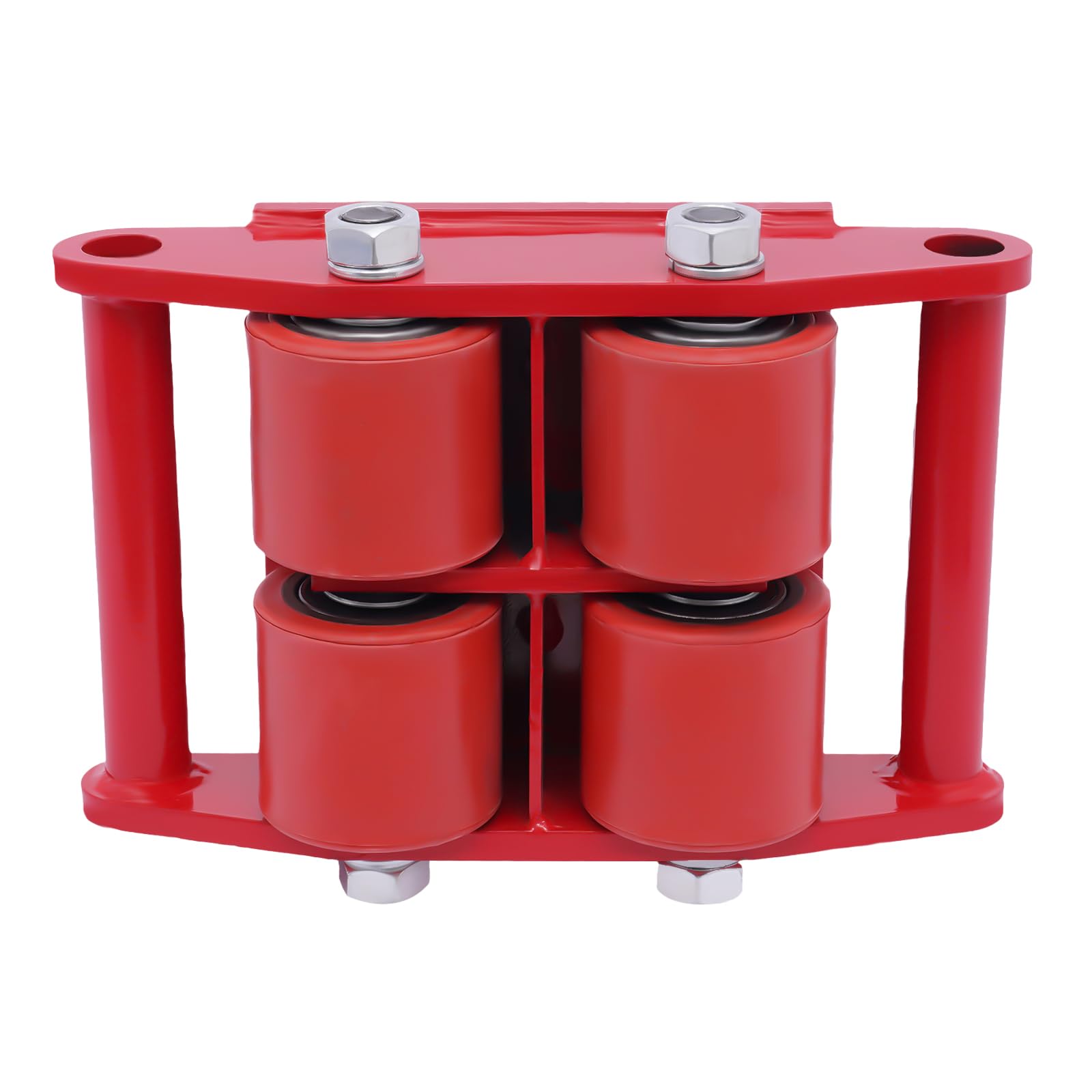 CNCEST Heavy Duty Machinery Mover, 6T 13200lb Machinery Skate Dolly, Warehousing 360° Roller Mover Cargo Trolley Tool, Industrial Machinery Mover Roller Dolly Skate (Red)