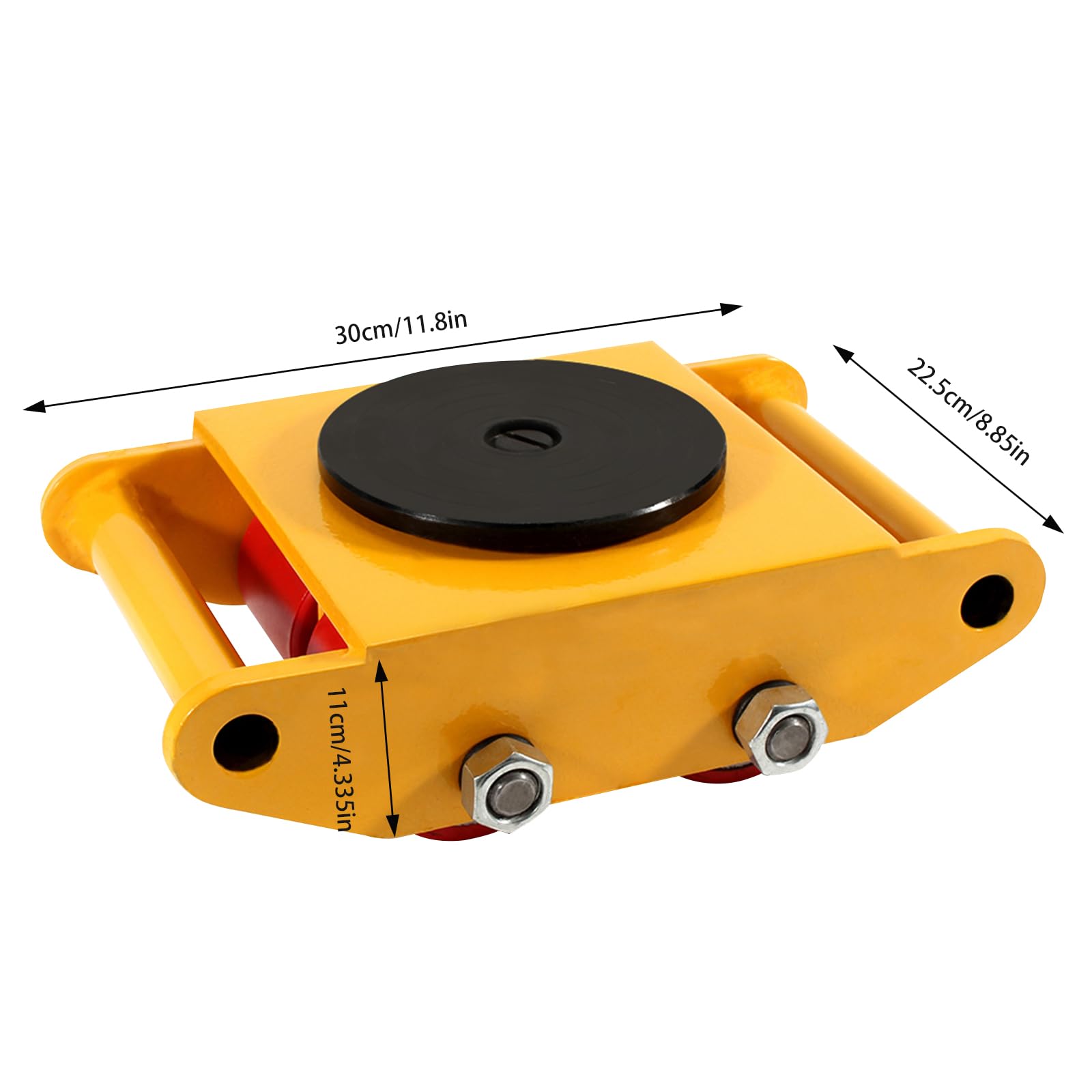 Machinery Mover 6T Machinery Skate Dolly Heavy Duty Industrial Machinery Mover with 360° Rotation Cap for Industrial Moving Equipment