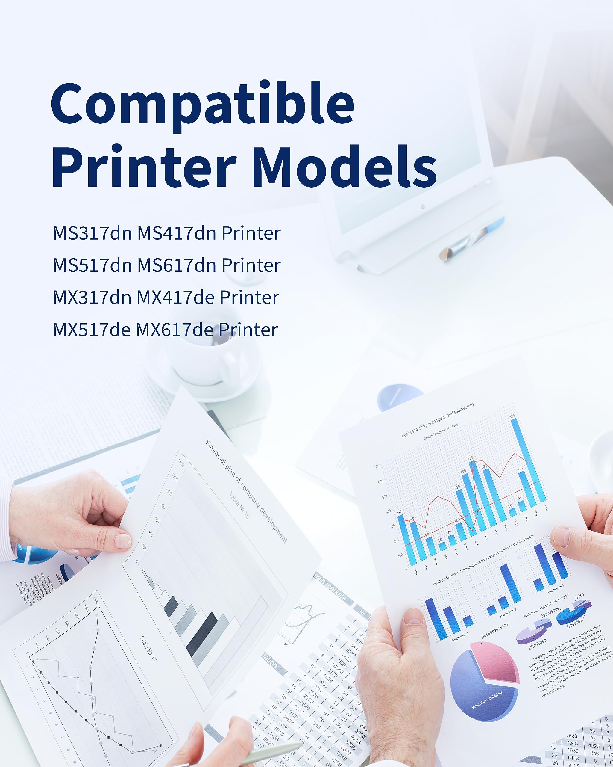 51B1H00 Toner Cartridge Compatible for Lexmark 51B1H00 Toner Cartridge High Yield for MS417 MX417 MS517 MX517 MS617 MX617 MS417dn MS517dn MS617dn MX417de MX517de MX61 Printer (2,500 Pages, 1-Black)