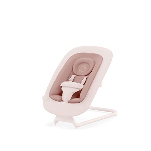 Cybex Lemo Self-Bouncing Baby Bouncer for Playing and Relaxing with Adjustable Harness and Breathable Mesh Backrest, Comfort Inlay with Head Hugger, and Stand, Pearl Pink