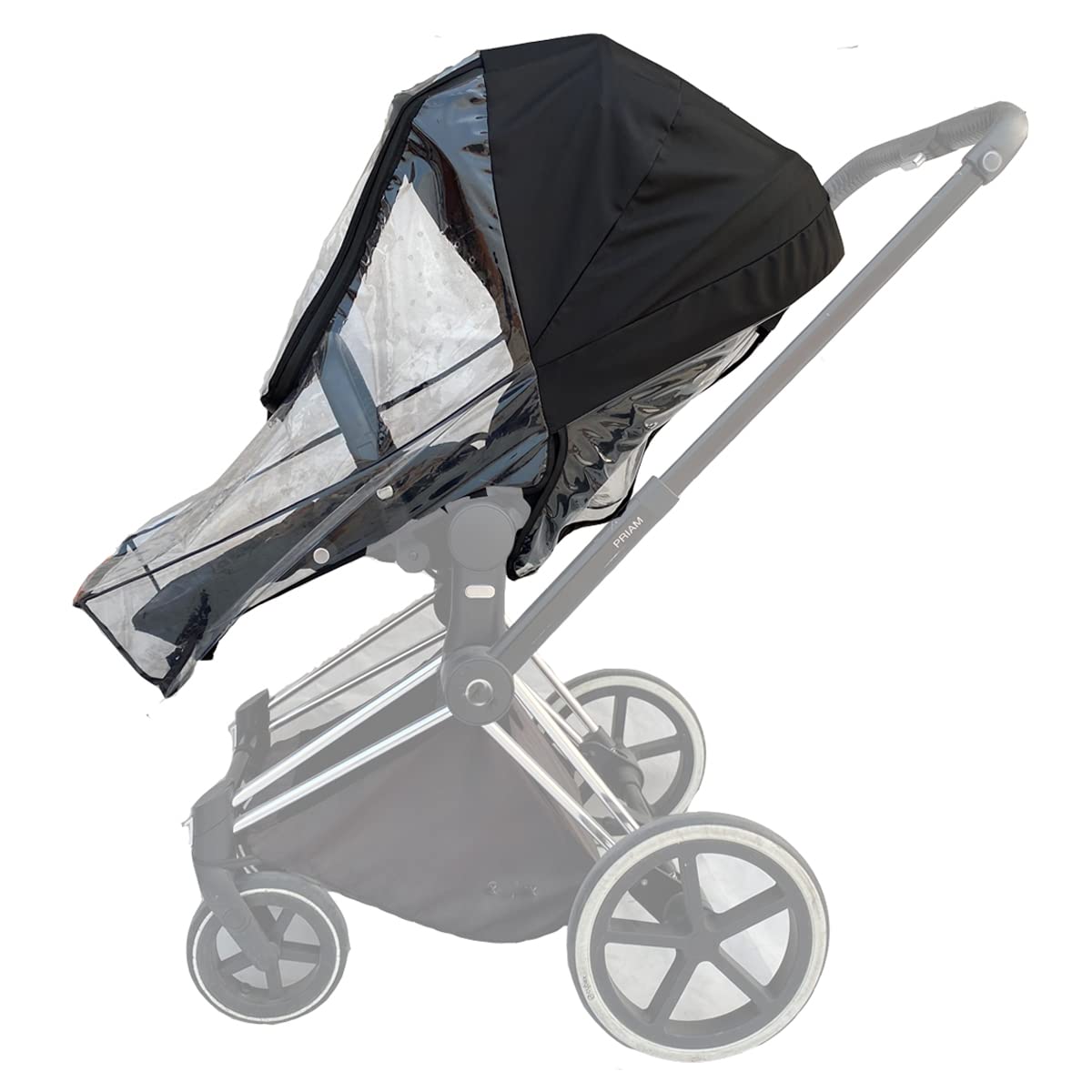 Stroller Rain Cover Compatible with Cybex Priam & Mios & Balios Baby Cart, Stroller Accessory Wind Cover, Transparent EVA Weather Shield with Big Window