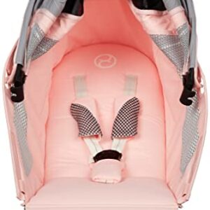 CYBEX AVI Jogging Stroller Seat Pack (Frame not Included),Compact Fold for Storage,Height-Adjustable Handlebar,One-Handed Steering,Rear-Wheel Suspension & Handbrake,For Infants 9 months+,Silver Pink