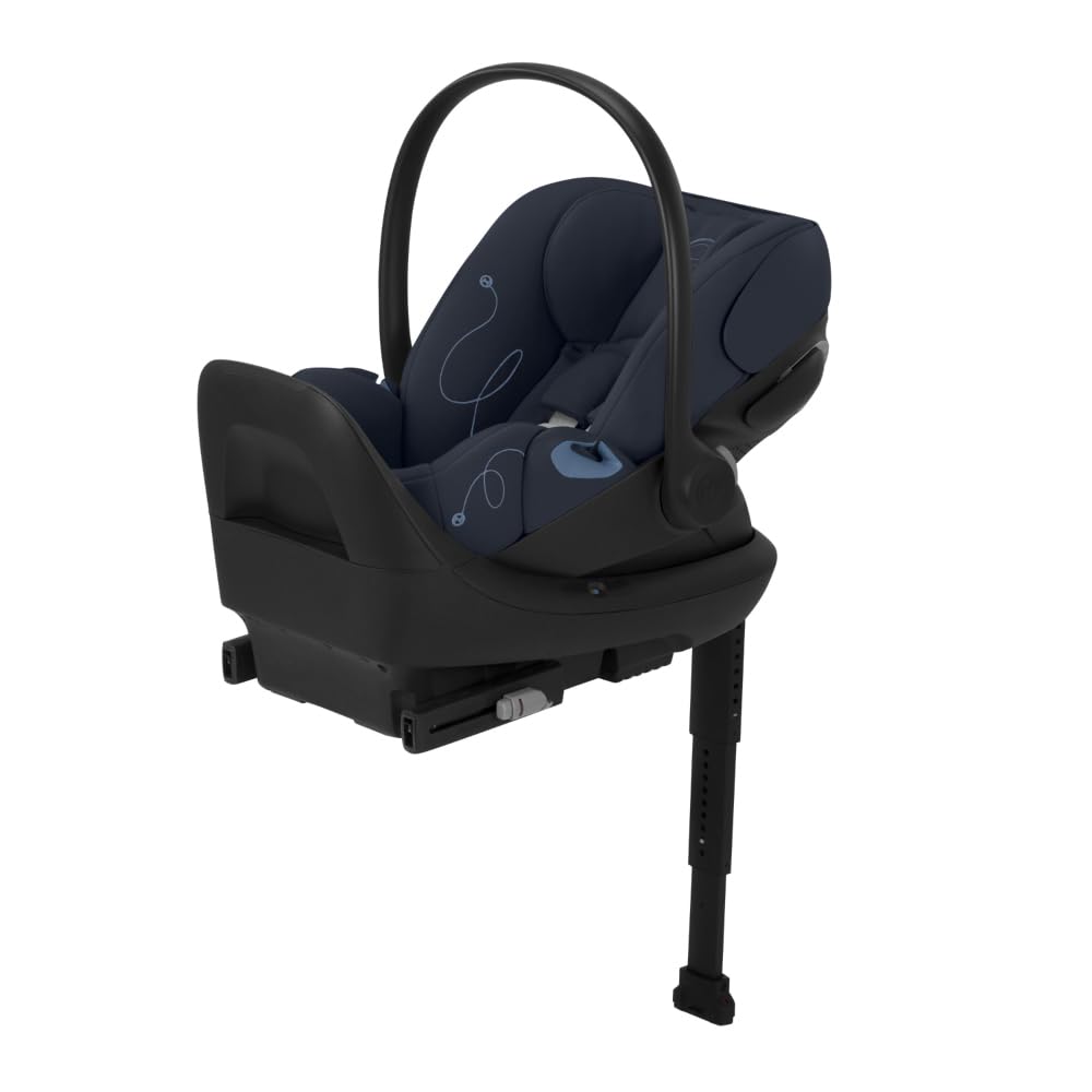 Cybex Cloud G Lux Comfort Extend Infant Car Seat with Anti-Rebound Base, Load Leg, Linear Side Impact Protection, Latch Install, Ergonomic Full Recline, Extended Leg Rest, Ocean Blue