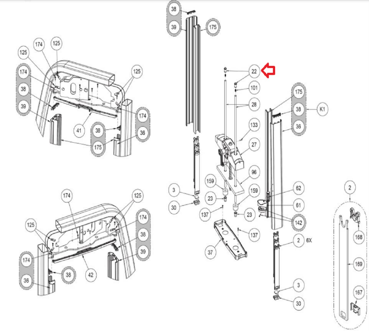 Guide Rod Cap 12210-347 Works with Cybex Strength System