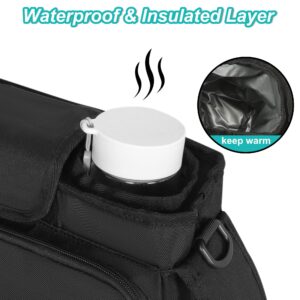 Universal Stroller Organizer with Insulated Cup Holders, Baby Stroller Organizer Bag Fits Any Strollers