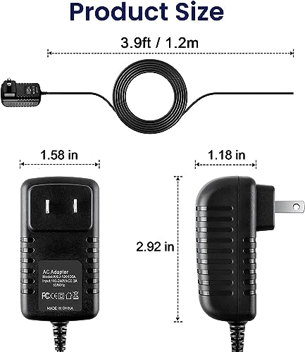 Xzrucst AC/DC Adapter for Cybex by Tectrix Model # 500C 500R 700C 700R 700R-CT 700RCT 750C 500 C R 700 R C Part 51765 TR-13019 TR13018 TR13019 TR-13018 Recumbent Upright Exercise Bike Power Supply