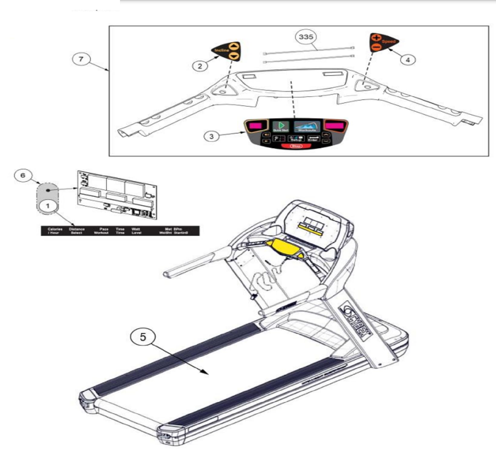 Hydra Fitness Exchange Upper PCA Board Set KAD-24861-4 Works with Cybex 625T Treadmill