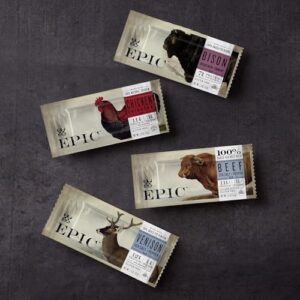 Epic Provisions Protein Bars Variety Pack, Venison, Chicken, and Beef Flavors, Keto and Paleo Friendly, 12 ct