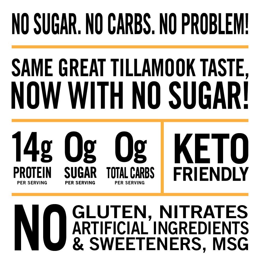 Tillamook Country Smoker Keto Friendly Zero Sugar Beef Jerky, Black Pepper, 2.2 Ounce (Pack of 4)