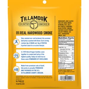 Tillamook Country Smoker Keto Friendly Zero Sugar Beef Jerky, Black Pepper, 2.2 Ounce (Pack of 4)