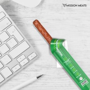 Mission Meats Grass Fed Beef Sticks – Sugar Free Beef Sticks, Gluten Free, Paleo, Keto Meat Sticks, Individually Wrapped, 1oz (Original, Pack of 24)