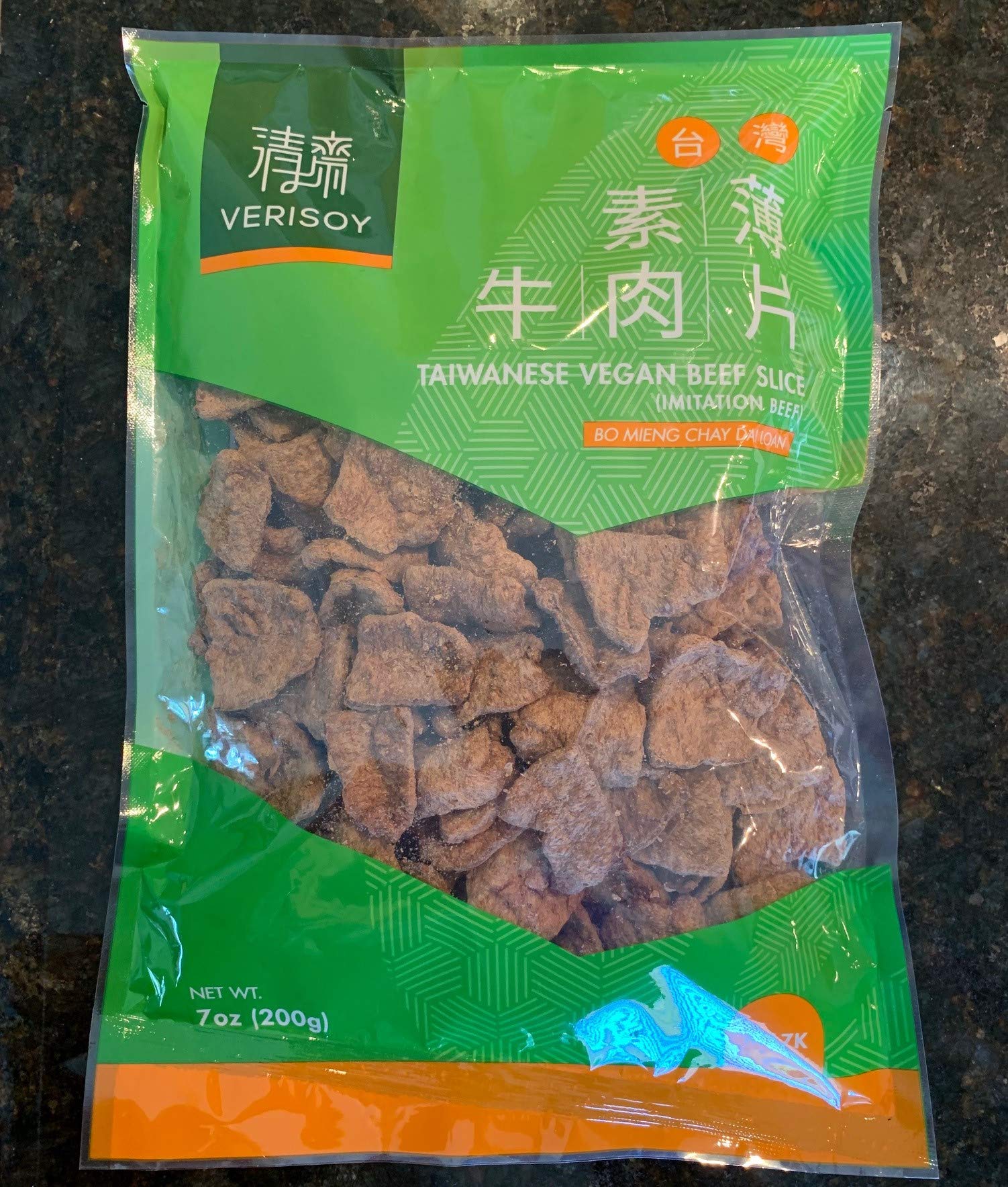 Textured Vegetable Protein (TVP) Taiwanese Vegan Beef Slice - Premium Texturized Imitation Beef, 100% Vegan Meat Substitute Non-GMO, No MSG