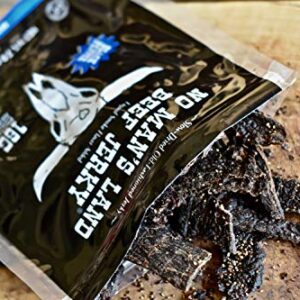 No Man’s Land BLACK PEPPER Beef Jerky High Protein Low Calorie Low Carb Beef Snack 16oz Bag