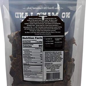 No Man’s Land BLACK PEPPER Beef Jerky High Protein Low Calorie Low Carb Beef Snack 16oz Bag