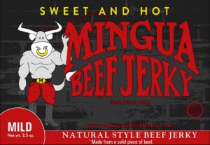 mingua beef jerky sweet and hot beef jerky 4 pack (4-3.5oz packages * 14oz total)