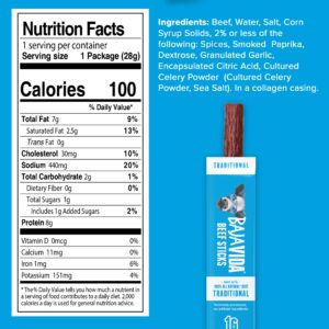 Baja Jerky All Natural Beef Sticks - Traditional, Street Taco, & Hot Sauce, Gluten Free, Protein Packed, Made in the USA - Variety, (Pack of 12)