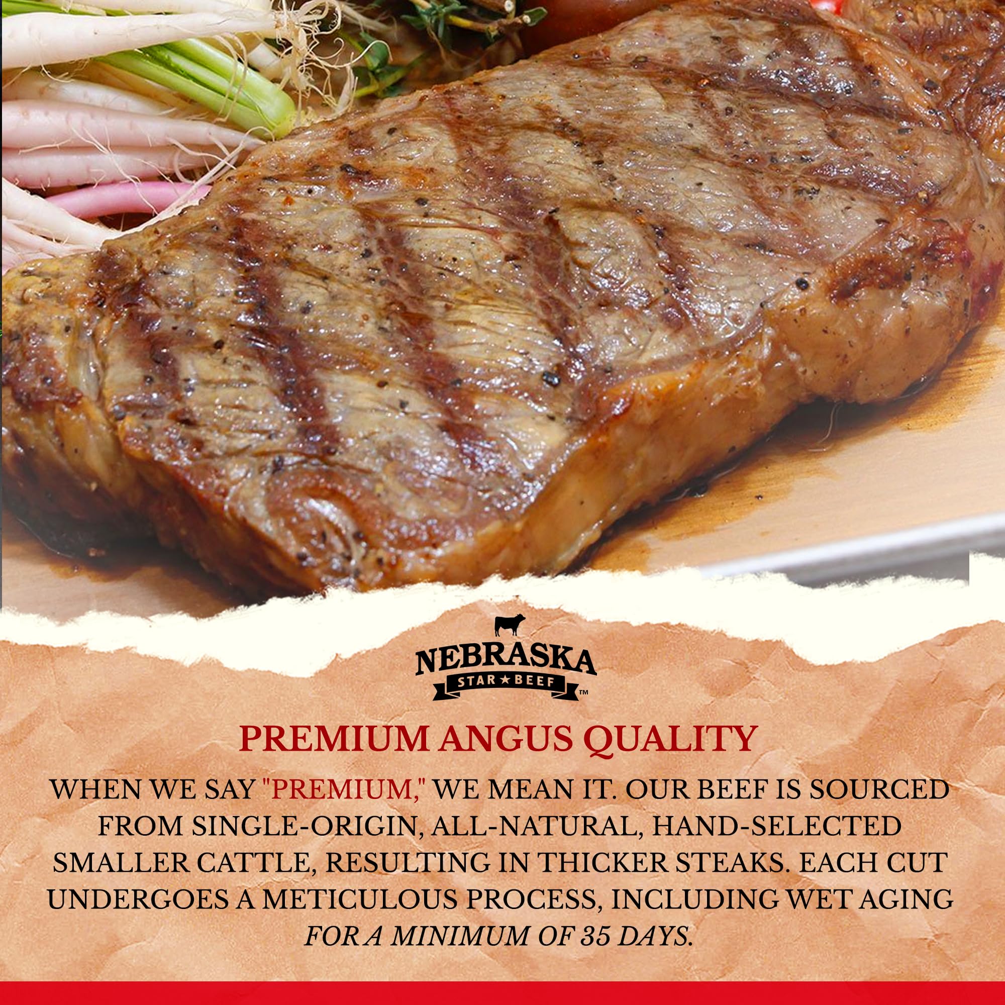 Nebraska Star Beef Premium Angus Steak Sampler Gift Package, Beef