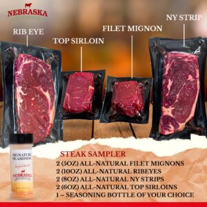 Nebraska Star Beef Premium Angus Steak Sampler Gift Package, Beef