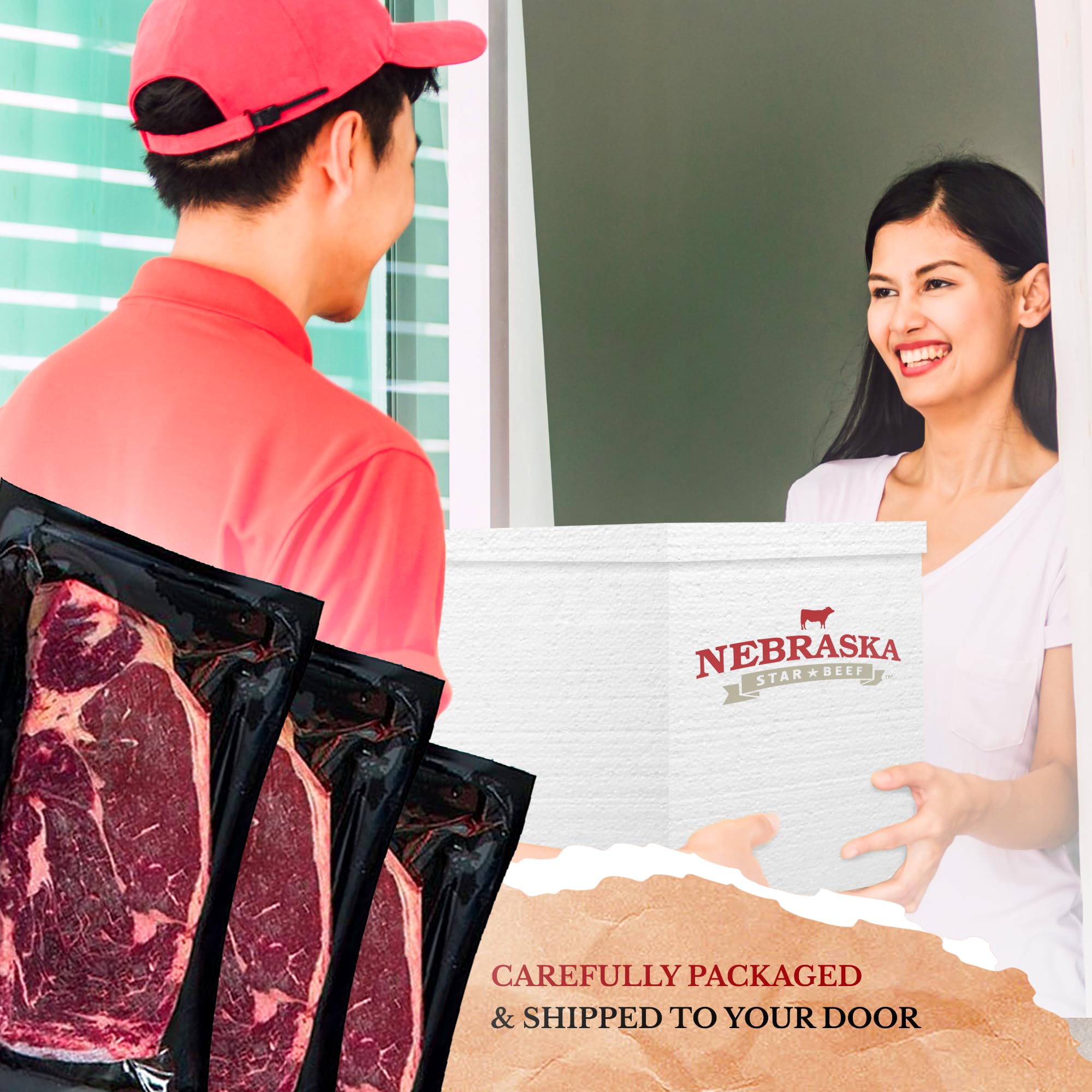 Nebraska Star Beef Premium Angus Steak Sampler Gift Package, Beef