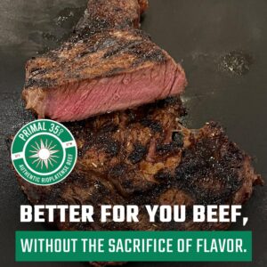 Primal 35 Organic Grass Fed Beef, Fillet Mignons, NY Strips, Angus Tenderloin, Steak, Tenderloins Tips, Ribeyes, High Protein Meals - Pasture-Raised, Hormone-Free, USDA Organic (Ultimate Grill Combo 6-Pack, NEW YORK STRIPS & RIBEYES)