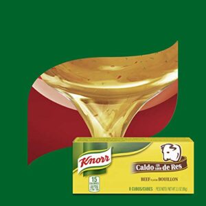 Knorr Bouillon Cubes Beef Flavor Bouillon/Caldo de Res Pack of 24, 8 Ct For Sauces, Soups and Stews Naturally Flavored 3.1 oz