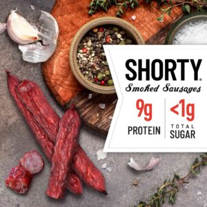 Duke's Beef Original Smoked Shorty Sausages, Keto Friendly Snack, 4 oz.