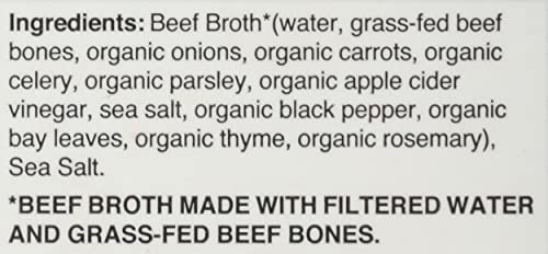 Kettle & Fire Beef Bone Broth, 100% Grass-Fed, Whole30, Gluten Free, 16.9 Oz (Pack of 6)