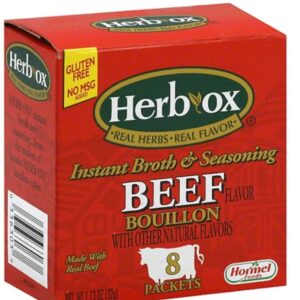 Herb Ox Beef Bouillon, 25 Cubes and 8 Packets (Pack of 2) - with Make Your Day Mini Bamboo Spatula