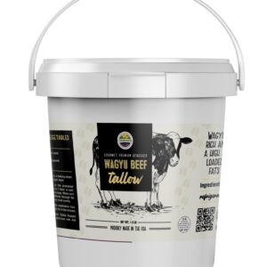 Cornhusker Kitchen | Premium Rendered Wagyu Beef Tallow Tub | Paleo and Keto Friendly | Made in USA | Cows Are Corn Fed | 1.5 lb Tub