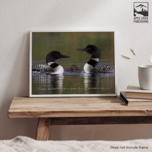 Common Loon Family Motivational Inspirational Poster Art Print Reproduction 11x14 Call Wall Decor Pictures